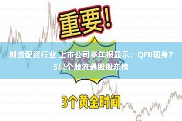 期货配资行业 上市公司半年报显示：QFII现身75只个股流通股股东榜